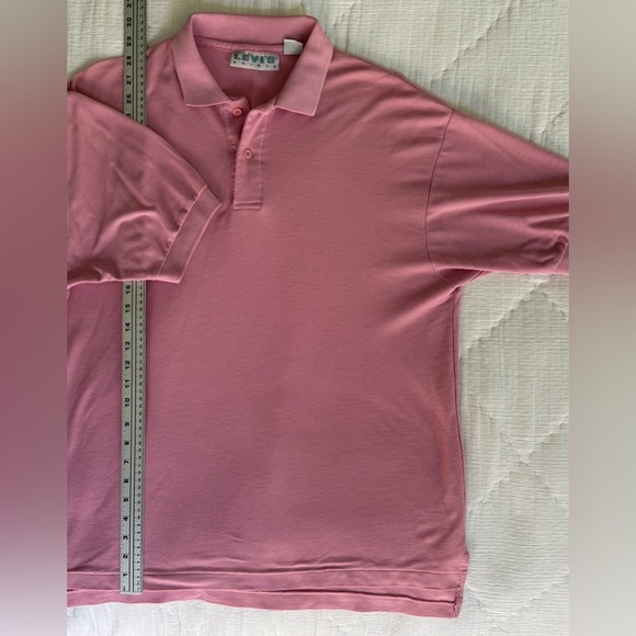 Vintage Levi’s Shirts Polo Men’s L Pink Dusty Rose Knit Made in Korea - Picture 8 of 9